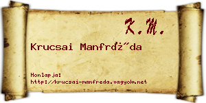 Krucsai Manfréda névjegykártya